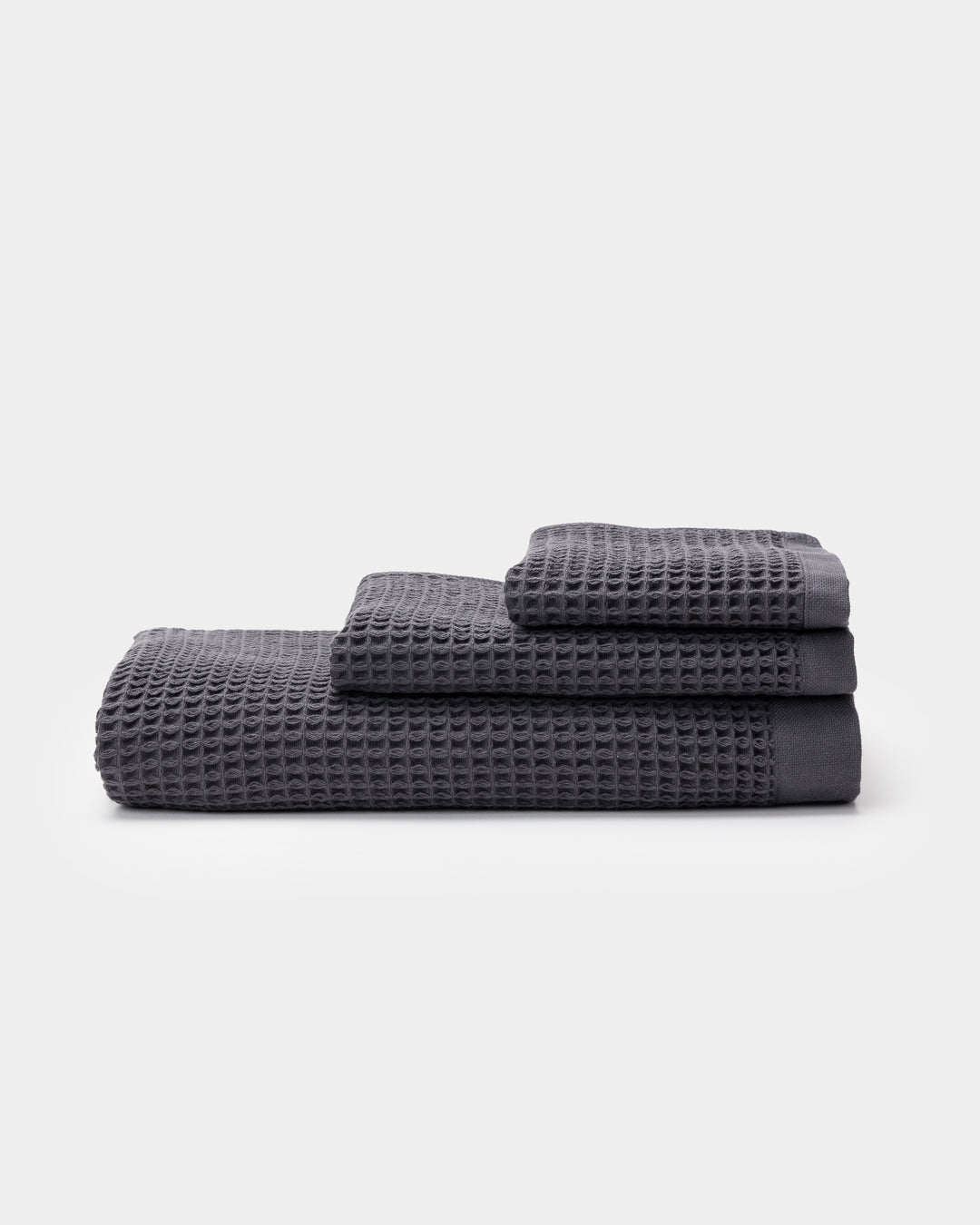 Waffle Towel Set [Charcoal] 今治