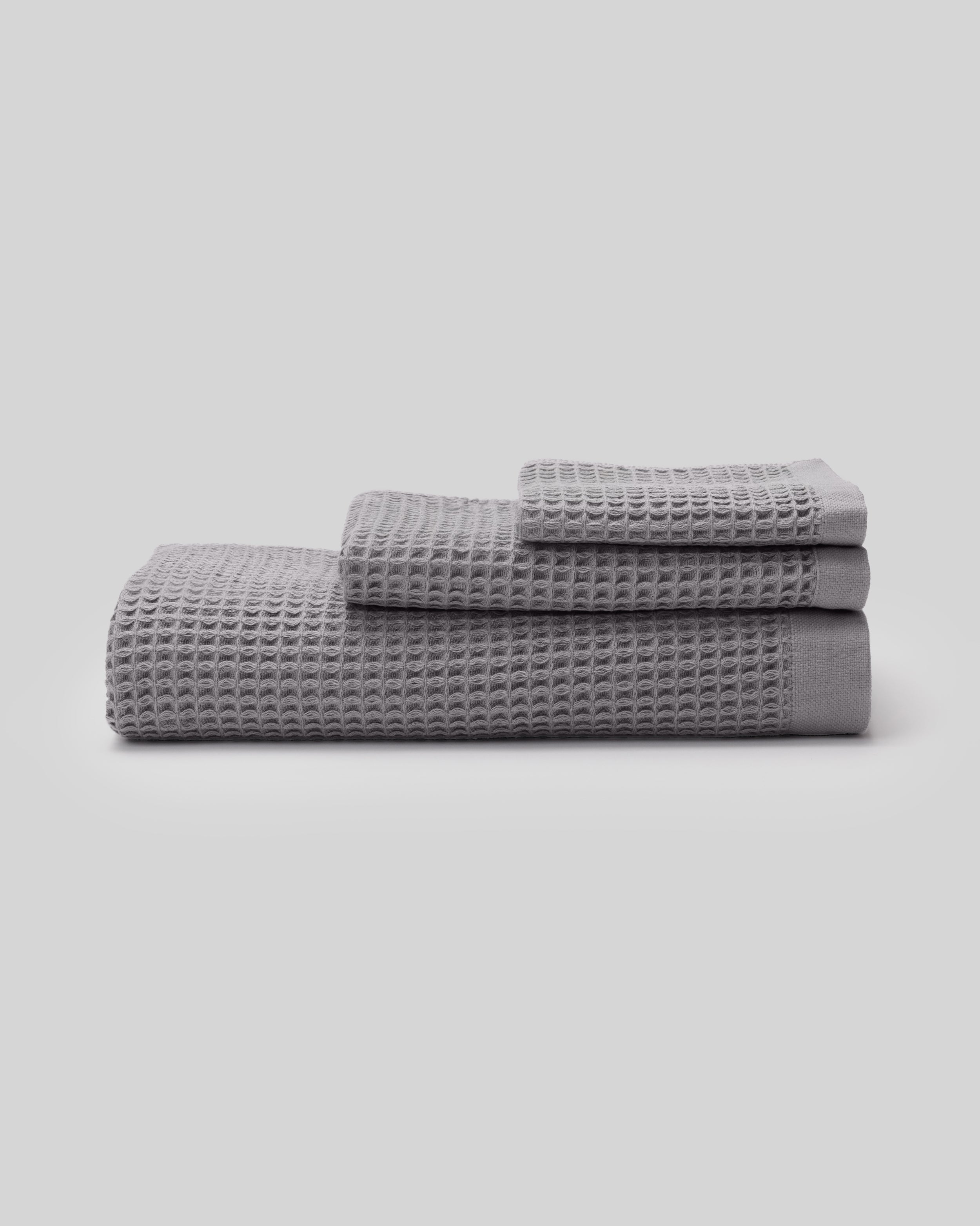Waffle Towel Set [Grey] 今治