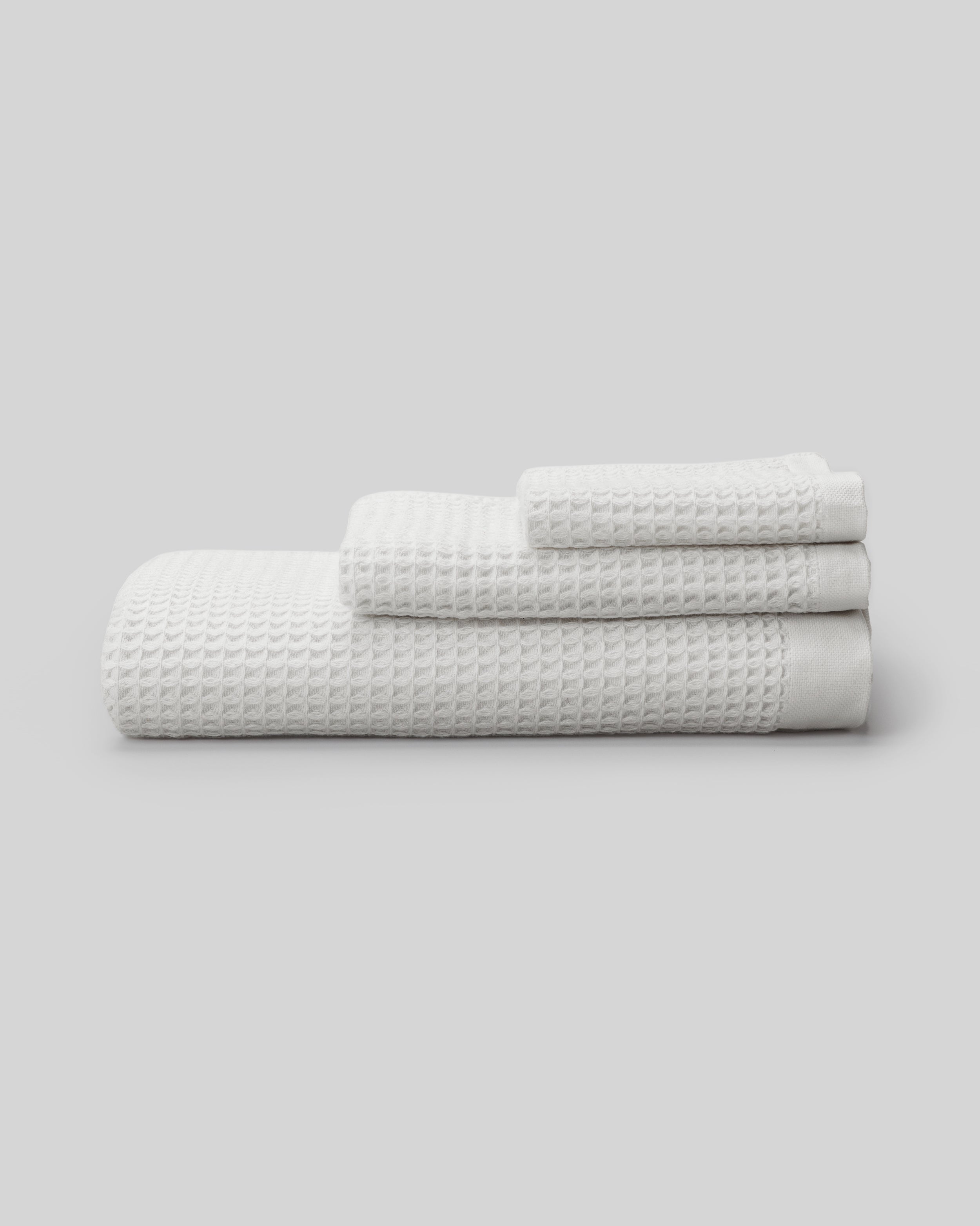Waffle Towel Set [White] 今治