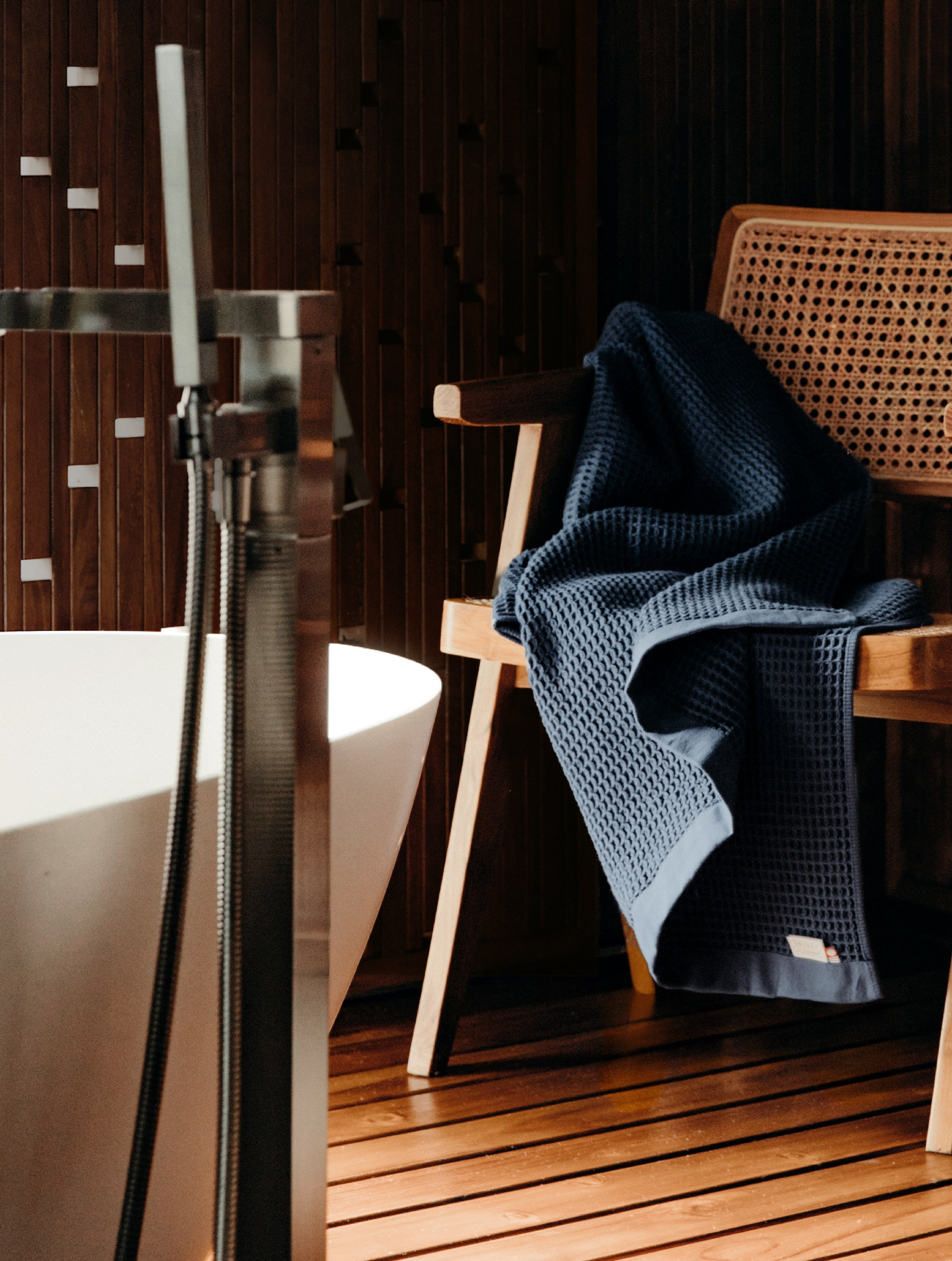 今治 Waffle Towel [Navy]